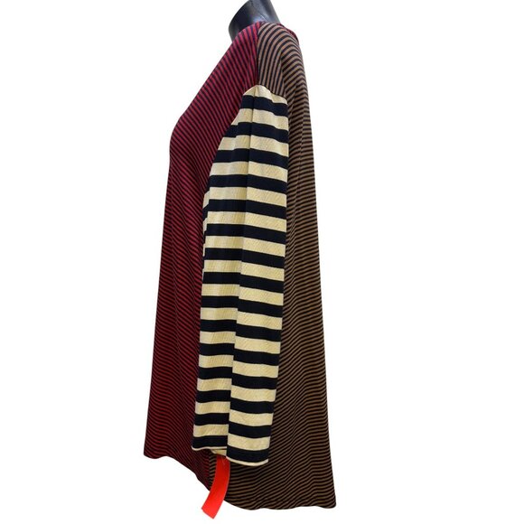 Alembika Womens Striped Multicolor Long Sleeve Tunic Top Size 1/S - Picture 4 of 5
